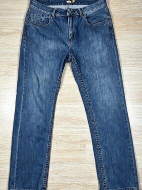 QUIKSILVER Blue Jeans Pants Mens 36x32 Straight Leg Denim Y2K